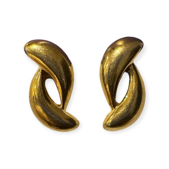 Napier Gold Tone Screw Back Clip on Earrings - Picture 1 of 4
